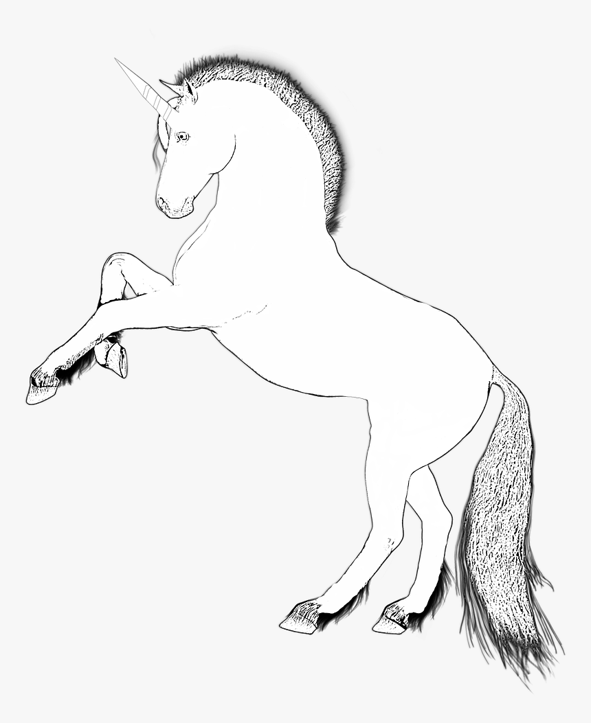 Unicorn Design Horse Fairytale Png Image - Unicorn White Png, Transparent Png