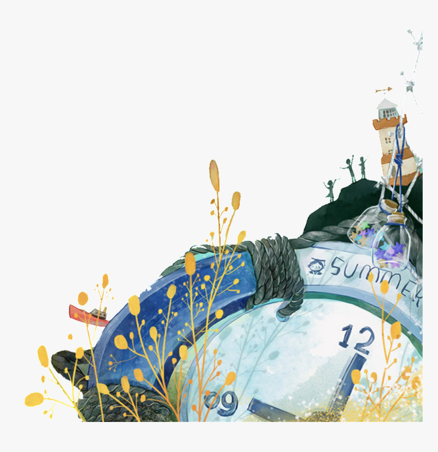 This Graphics Is Painted Fairytale Castle Pattern Design - Floral Design, HD Png Download