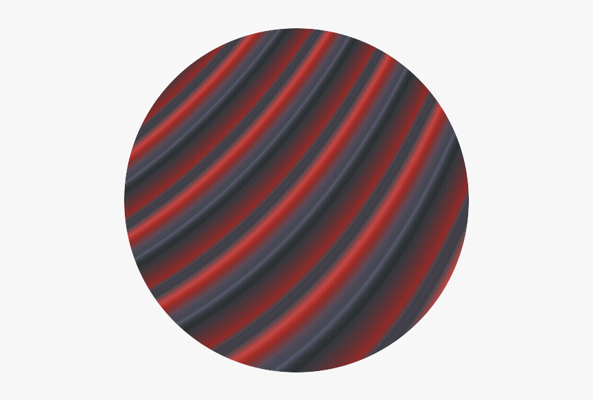 Glossy Red Gradient Stripes Round Mousepad - Circle, HD Png Download