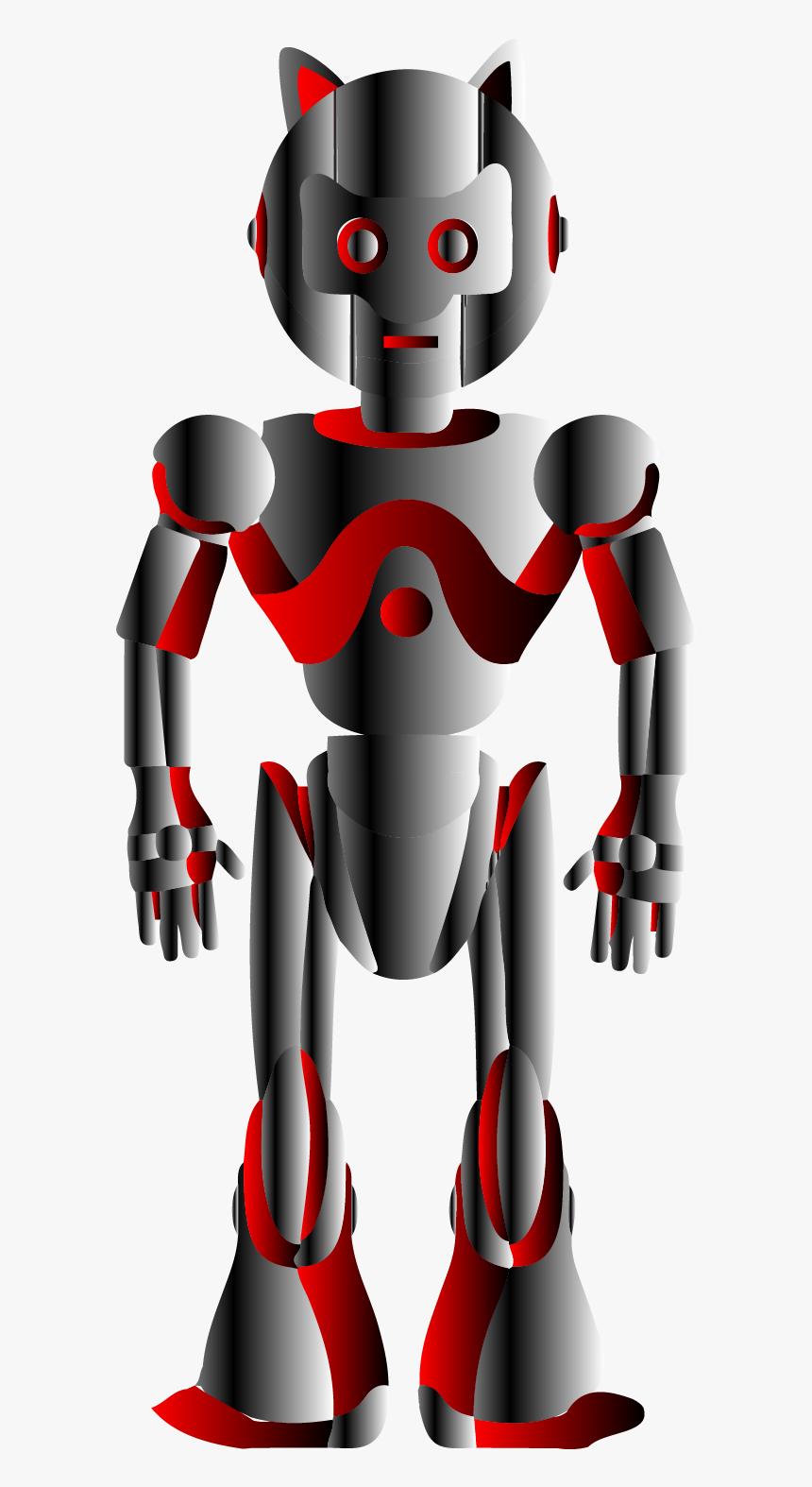 Gradient , Transparent Cartoons - Robot, HD Png Download