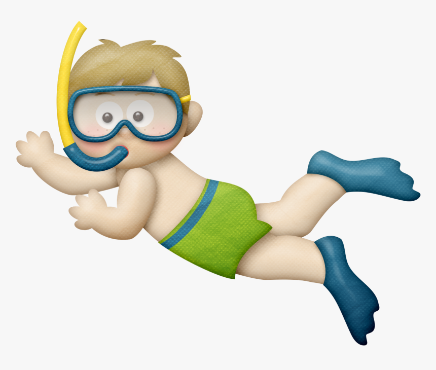 Swimming Clipart Transparent - Menino Fundo Do Mar Png, Png Download
