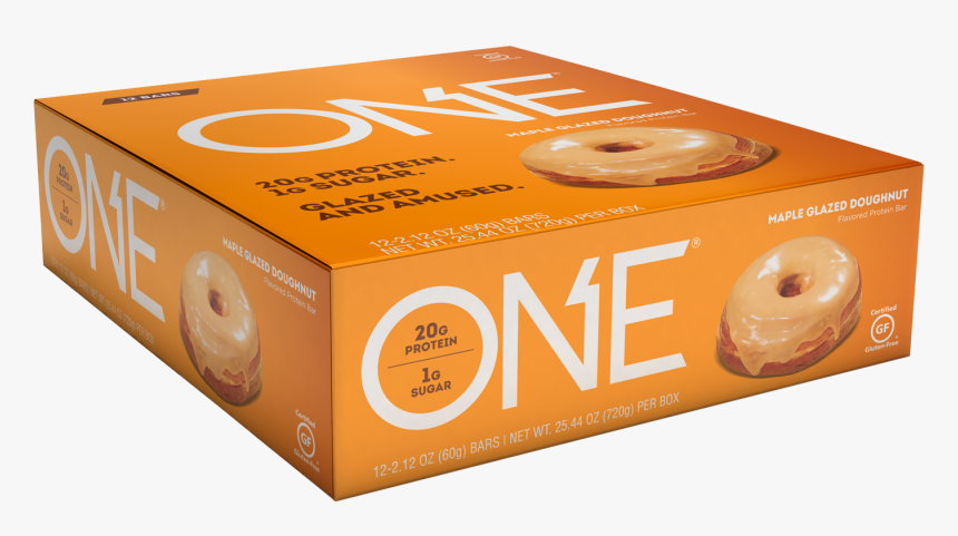 One Bars Maple Glazed Doughnut Protein Bar - One Protein Bar Chocolate Chip Cookie Dough, HD Png Download
