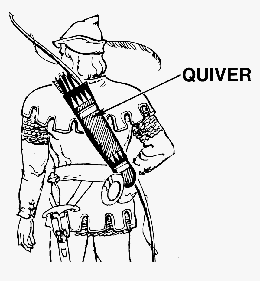 Robin Hood Human Drawings - Robin Hood Clipart Black And White, HD Png Download