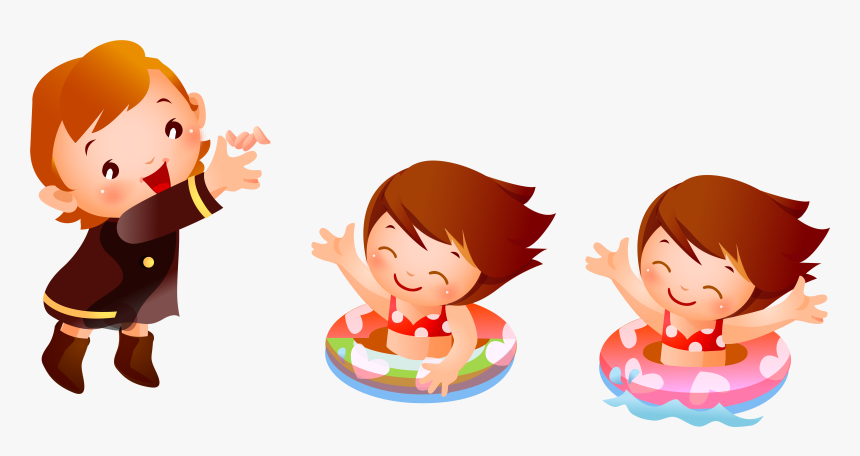 Clip Art Person Swimming Cartoon - Png Swimming Cartoons, Transparent Png