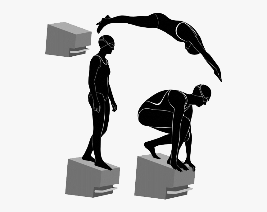 Silhouette Swimming Photography Diving - Swimming Diving Silhouette Diving, HD Png Download