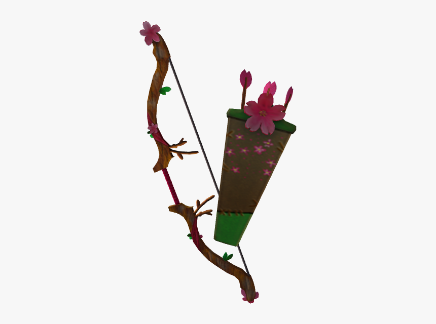 Cherry Blossom Bow And Quiver - Arrow, HD Png Download