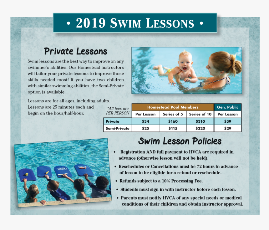 Swim Lessons Page - Swimming Private Lessons, HD Png Download