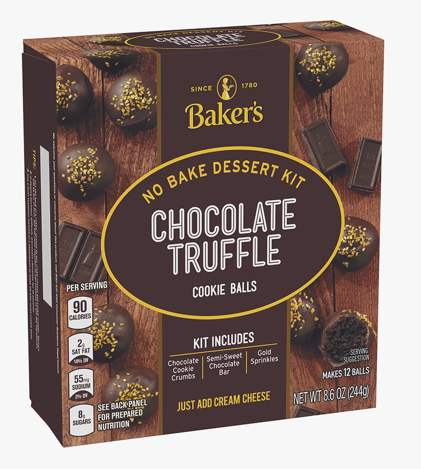 Baker's Chocolate Truffle Cookie Balls, HD Png Download