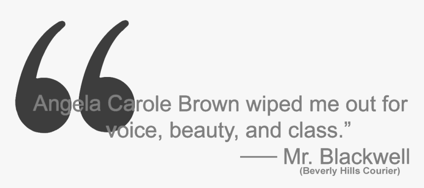 As Angela Carole Brown Begins To Sing She Underscores - Everything, HD Png Download