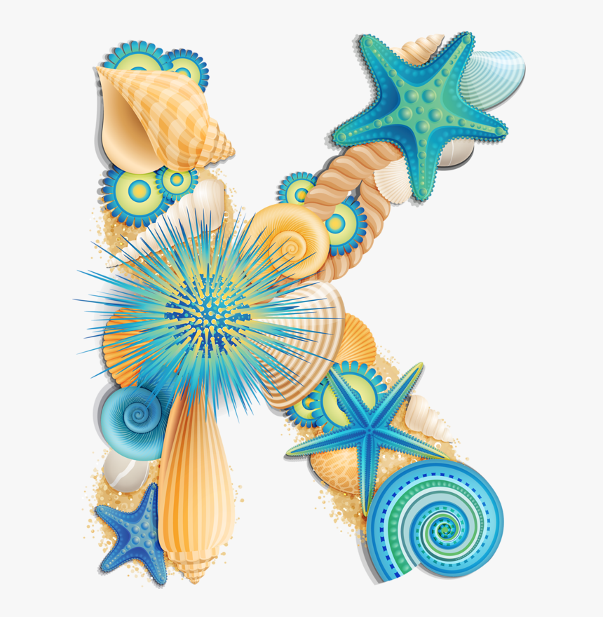 Shell Clipart Summer - Seashell Letter K Clipart, HD Png Download