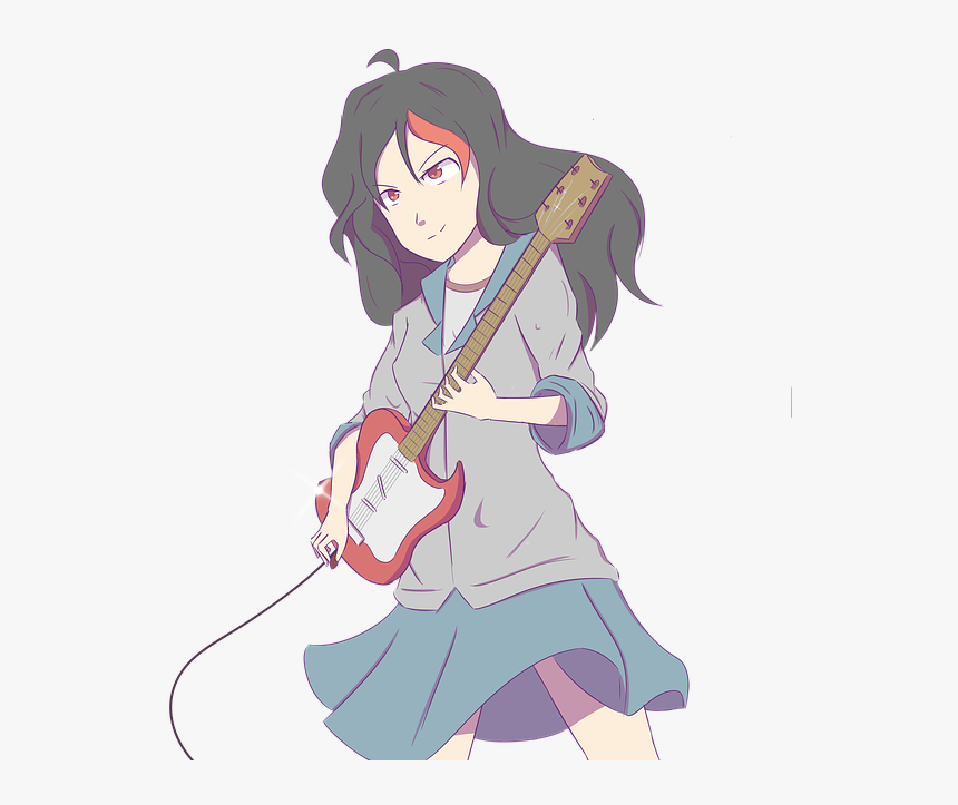 Student Guitar Music Instrument I Am A Student - Cartoon, HD Png Download