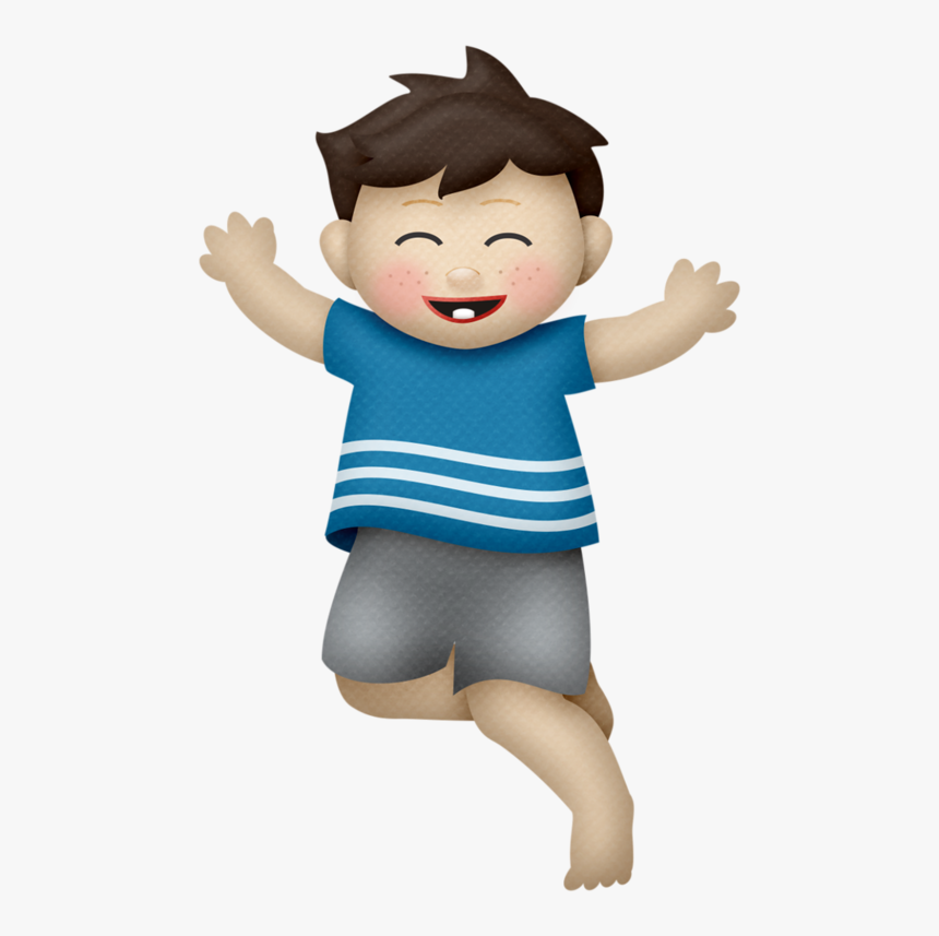 Фотки Niños Jugando, Tiernas, Corazones, Ilustración - Boy Hopping Clipart, HD Png Download