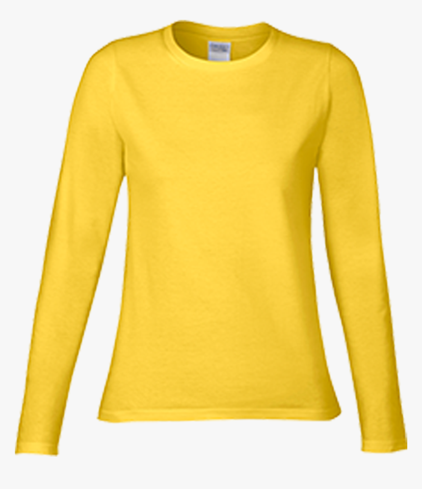 Yellow Colour T Shirt Long Sleeve, HD Png Download