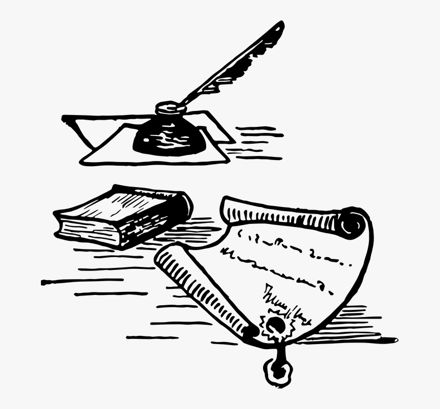 Tinta, Papel, Livro, Pergaminho, Escrito, Escrever, HD Png Download