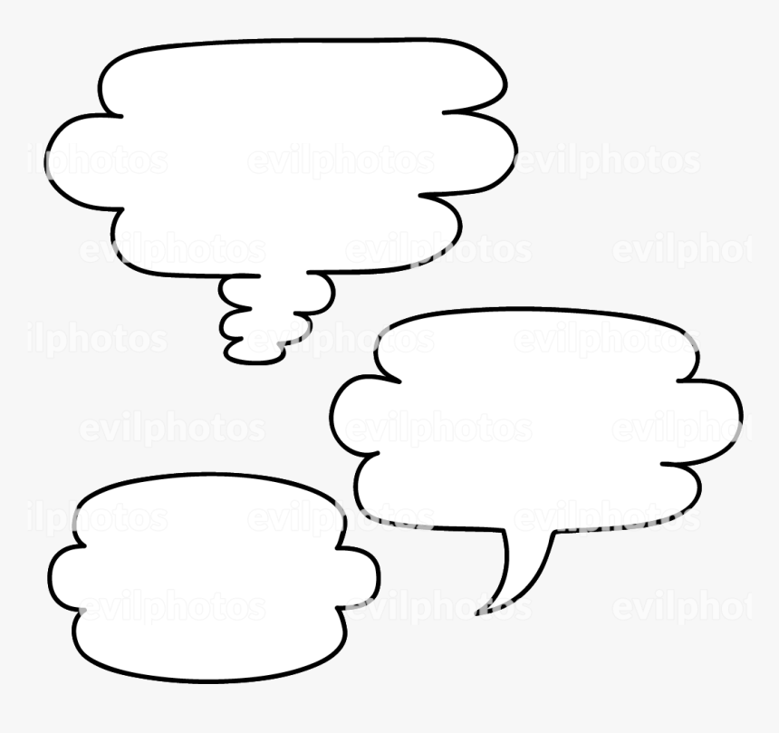 Speech Bubble Drawing Vector And Stock Photo - Line Art, HD Png Download