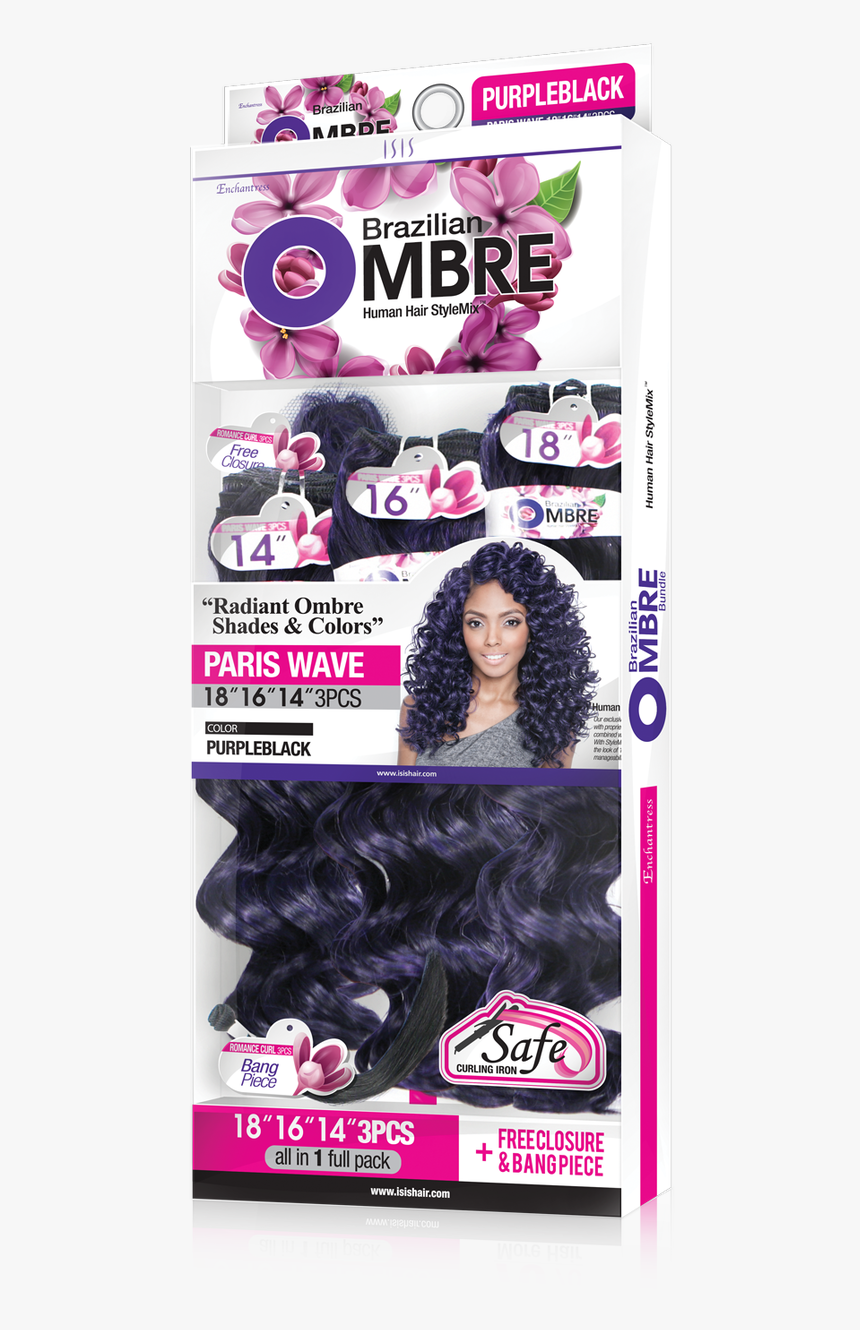 Isis Collection Brazilian Ombre Human Hair Blend Weave - Lace Wig, HD Png Download