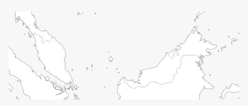 Large Malaysia Blank Map With Borders And Coasts Outlines Map Hd Png Download Transparent Png Image Pngitem