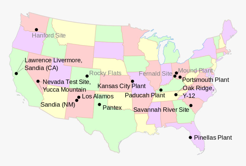 Usa Nuclear Sites - Nuclear Targets In The Usa, HD Png Download