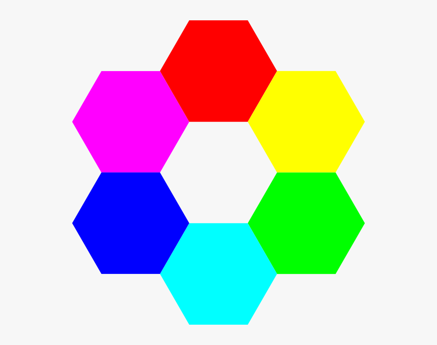 Rainbow Hexagons Svg Clip Arts - Clip Art Colorful Hexagons, HD Png Download