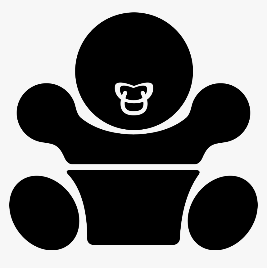 Baby With Pacifier - Infant, HD Png Download