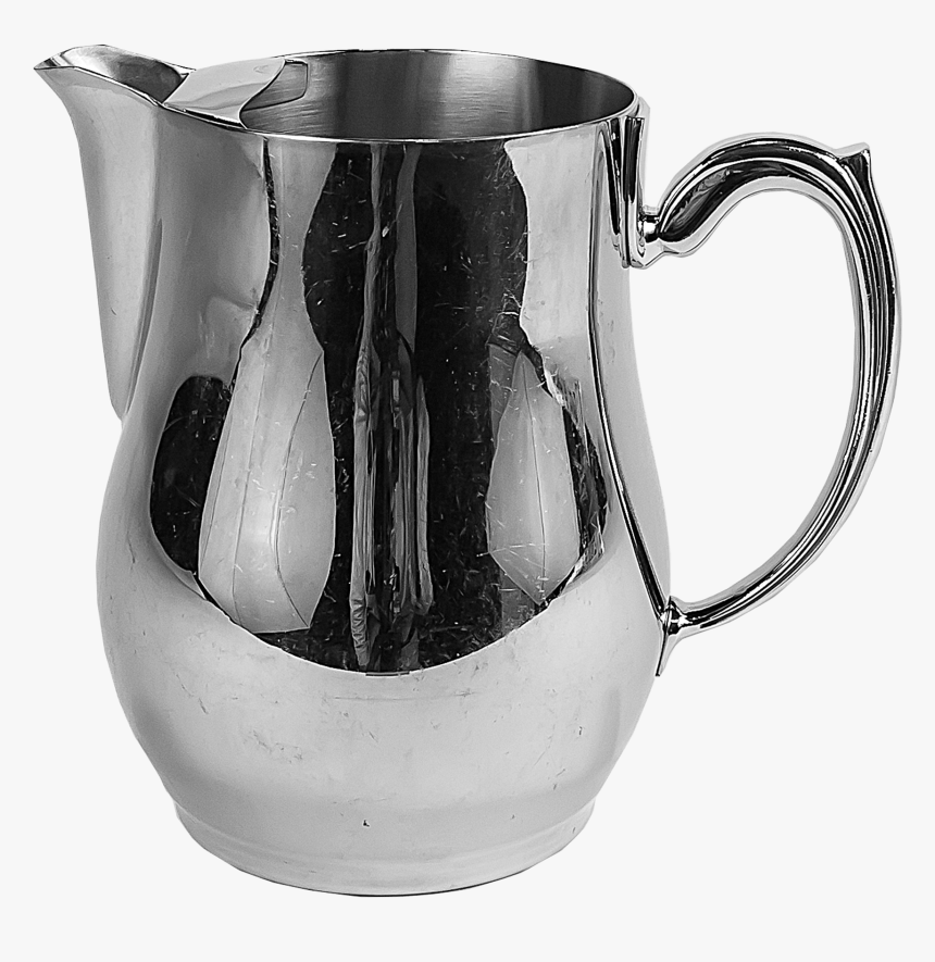 Silver Water Pitcher - Silver Water Jug Image Png, Transparent Png