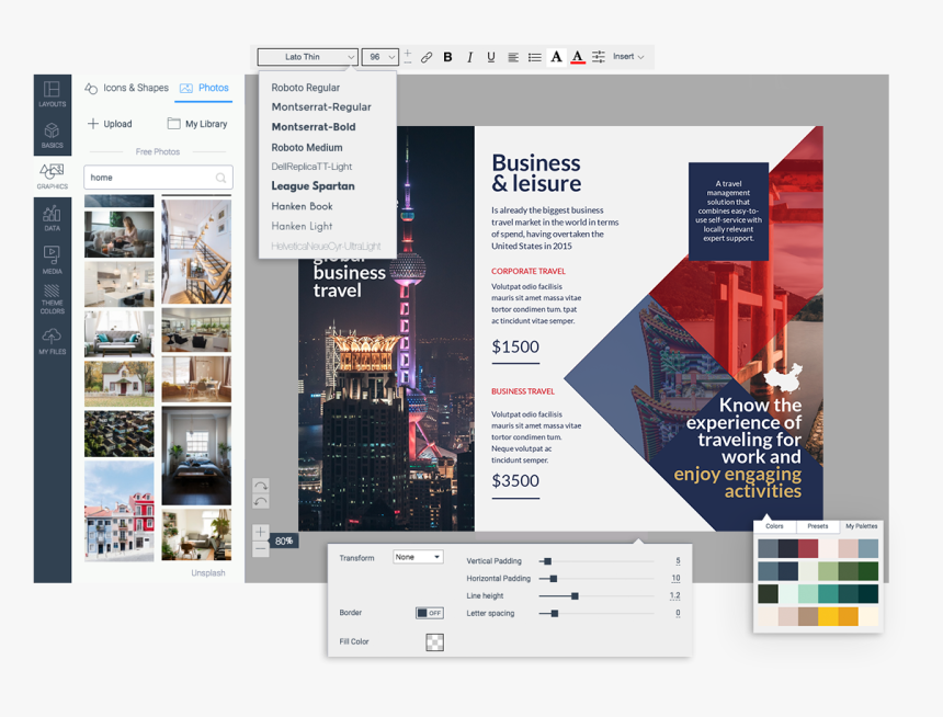 Brochure Maker Customization Options Visme - Icons Used In Brochures, HD Png Download