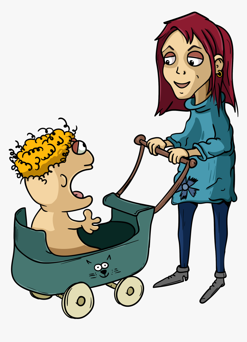 Baby, Mom, Pram, Mother, Child - Mother, HD Png Download