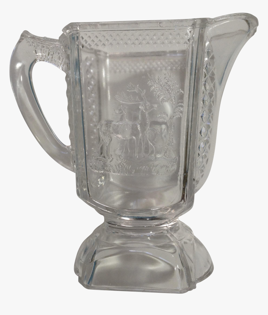 Clip Art Antique Milk Pitcher - Pressed Glass, HD Png Download
