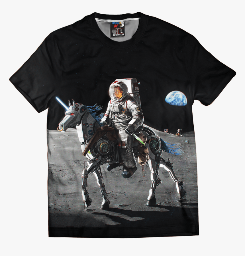 Jfk Riding A Robot Unicorn On The Moon, HD Png Download