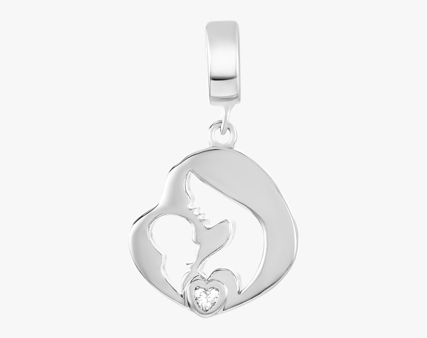 Silver Mother And Child Charm For Use With Dbw Interchangeable - Locket, HD Png Download