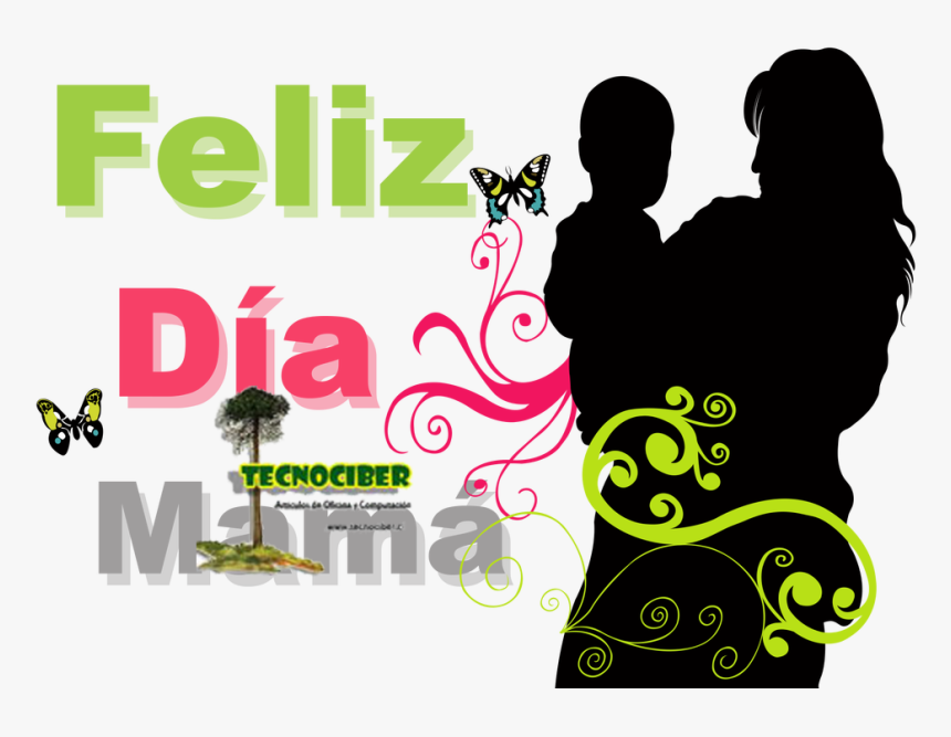 Mother And Child Silhouette - Illustration, HD Png Download