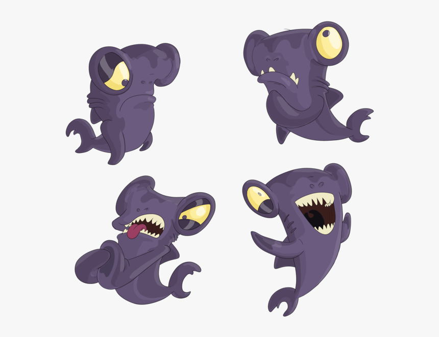 Hammer Shark Character Creation Vector Cartoon Toon - Cartoon, HD Png Download