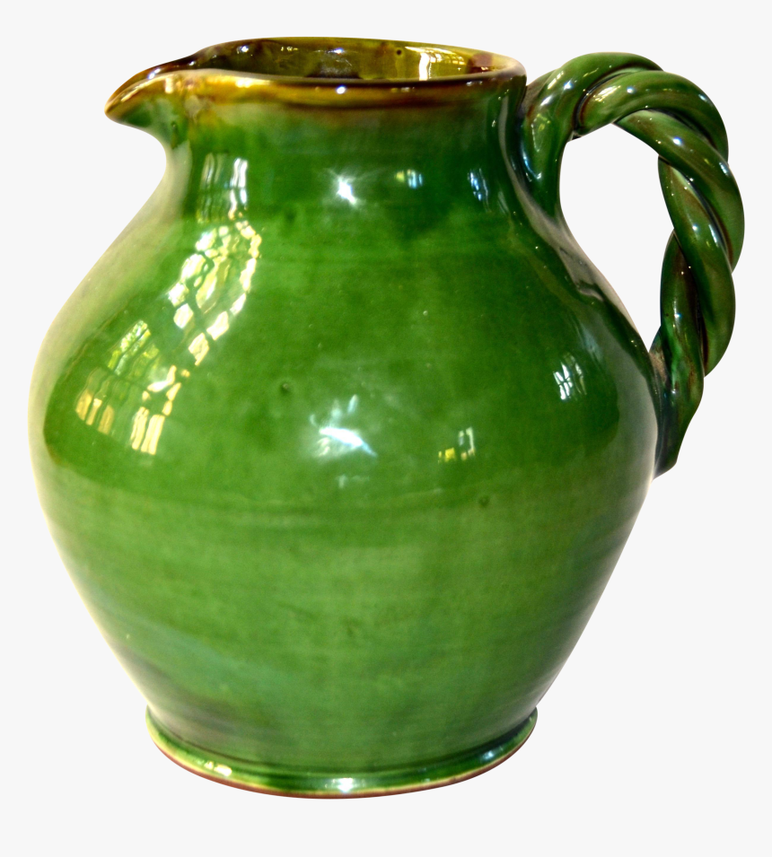 Antique Italian Green Water Pitcher - Jug, HD Png Download