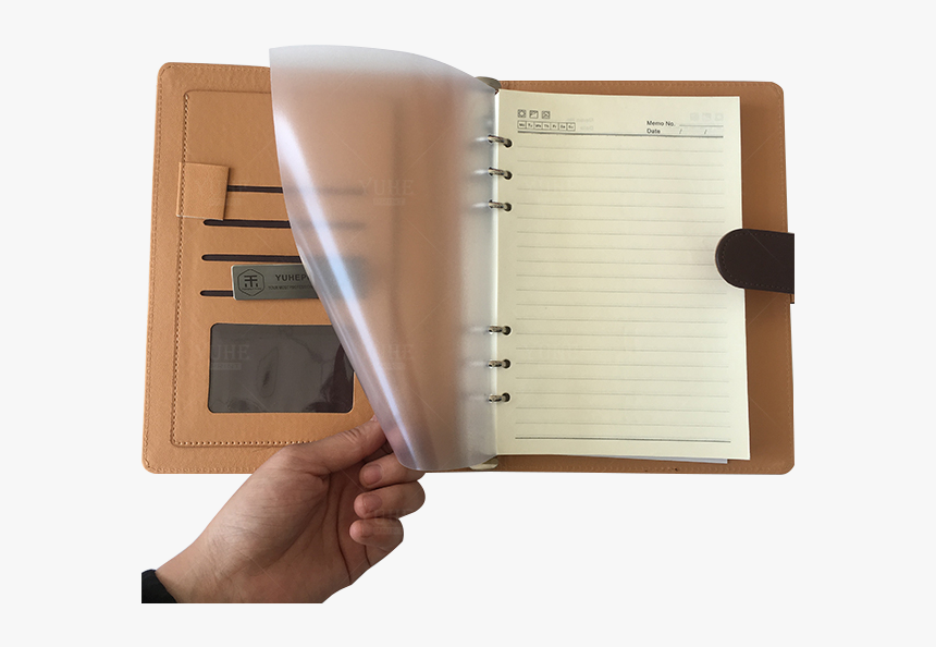 2019 A4 Pu Spone Refillable Leather Cover Notebook - Hand, HD Png Download
