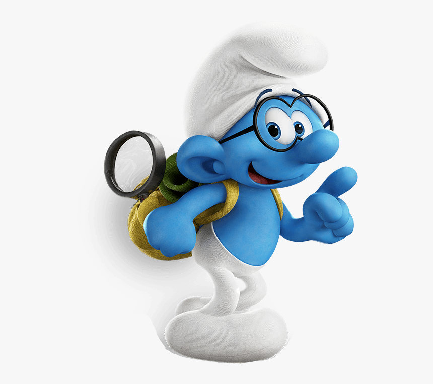 Brainy Smurf On A Hike - Smurfs The Lost Village Brainy, HD Png Download
