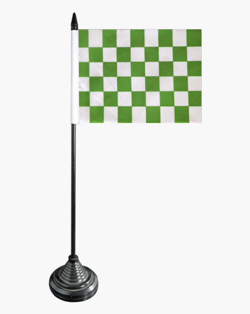 Checkered Green-white Table Flag - Flag, HD Png Download
