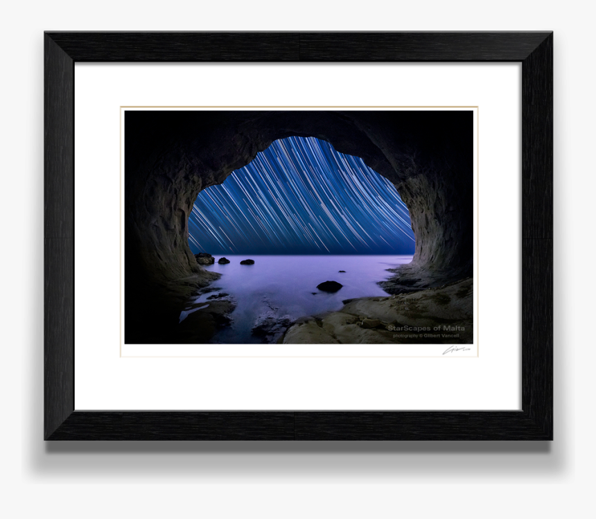 Star Trails In Sea Cave - Star Trail From Cave, HD Png Download