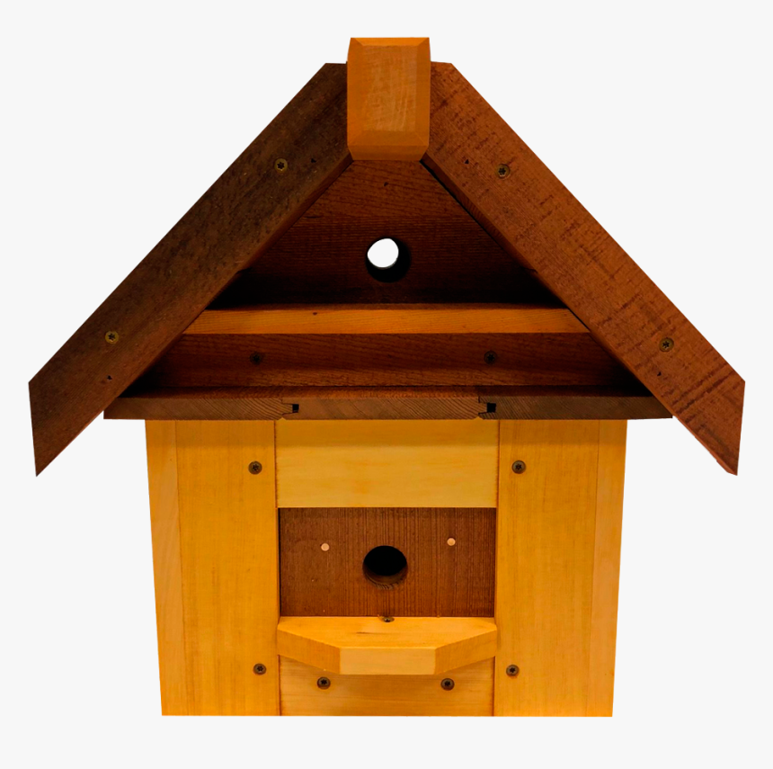 Large Yellow And Red Cedar Birdhouse, HD Png Download