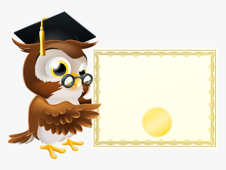 Picture Free Download Owl School Clipart - Owl Certificate, HD Png Download