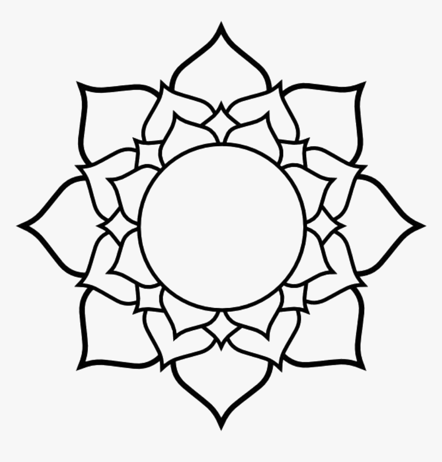 Mandala Clipart Western - Hindu Lotus Symbol, HD Png Download