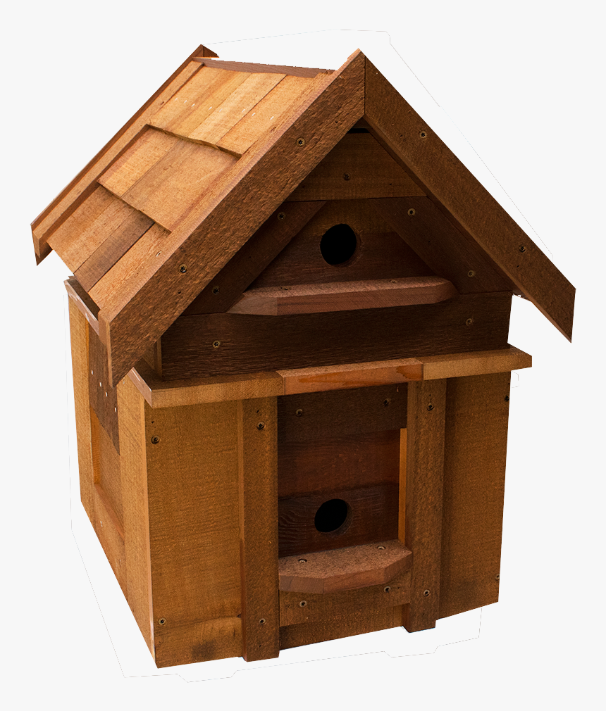 Larger Red Cedar Birdhouse - House, HD Png Download