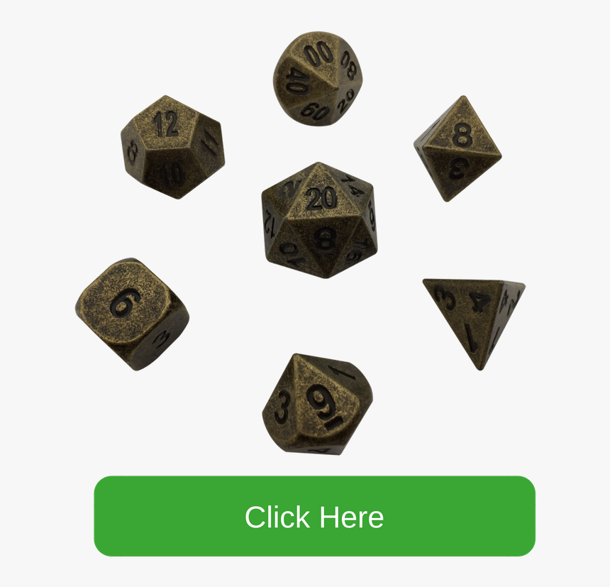 Gunmetal Gold Color With Black Numbers Metal Dice - Wood, HD Png Download
