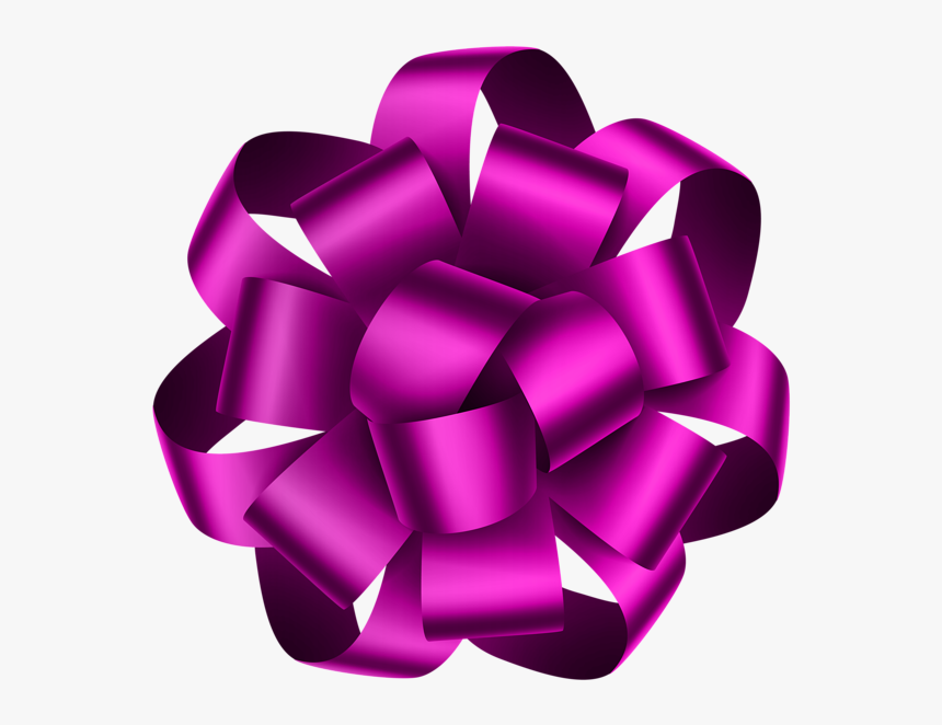 Cinta Roja Serpentinas - Purple Deco Bow Transparent, HD Png Download