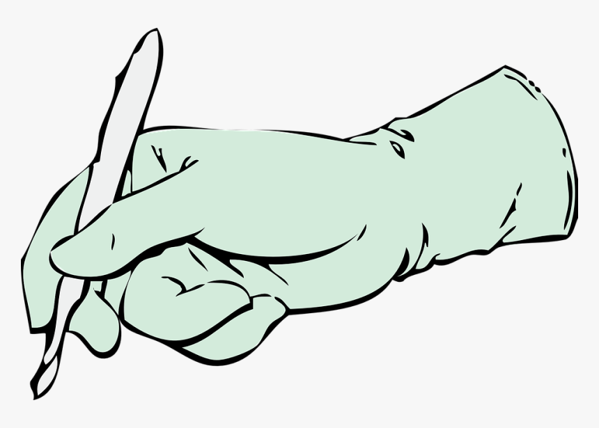 Scalpel, Hand, Gloved, Medical, Doctor, Surgery - Scalpel Clipart, HD Png Download