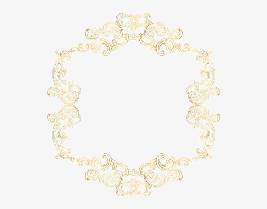 Gold Vintage Border Frame Clip Art Png Image - Frame Vintage Gold Png, Transparent Png