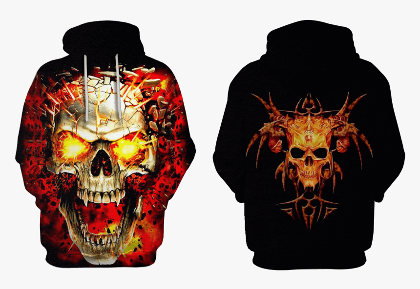 Gearhuman 3d Halloween Skull Hoodies - Demon, HD Png Download