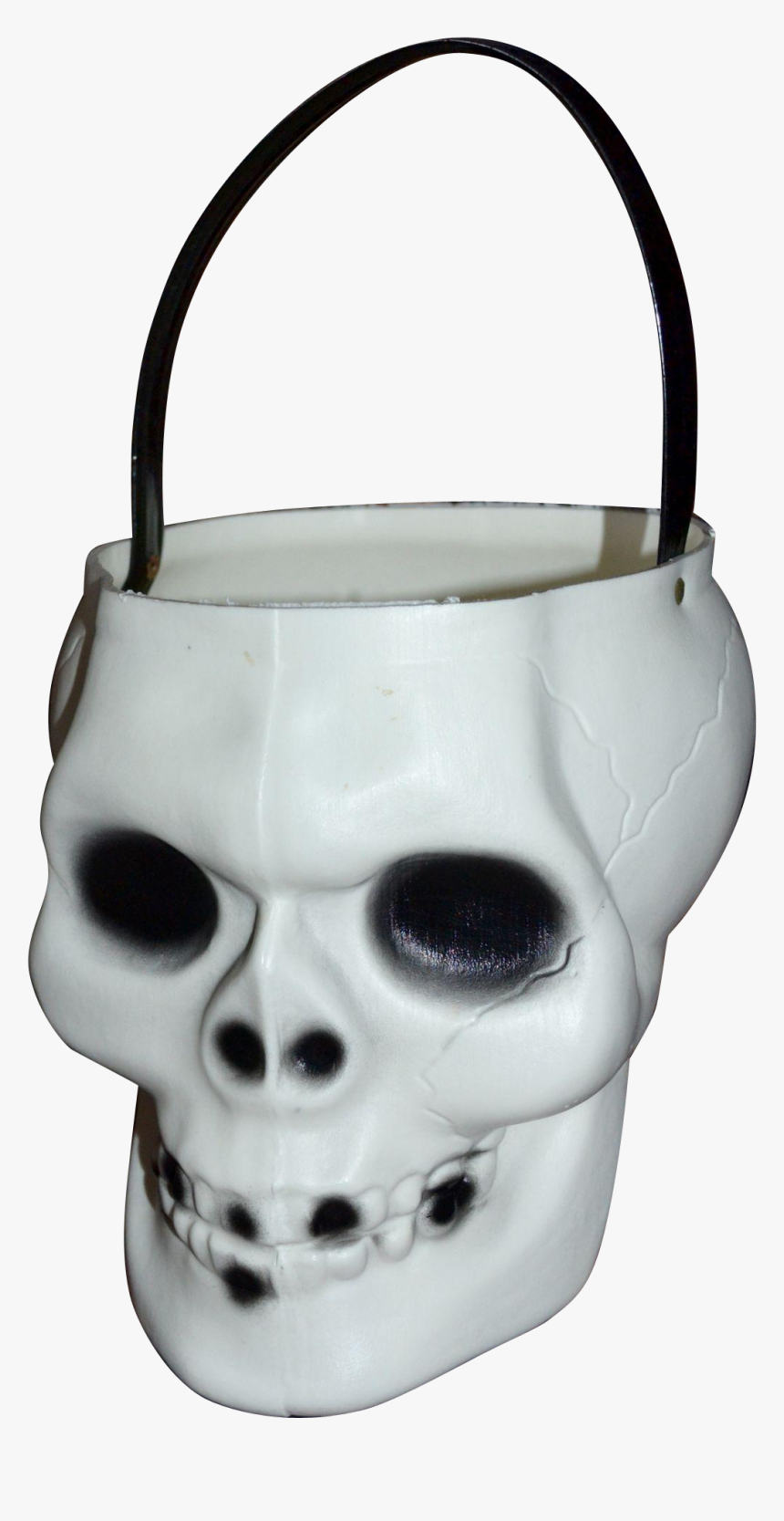 Empire Blow Mold Skeleton Skull Halloween Candy Pail - Skull, HD Png Download