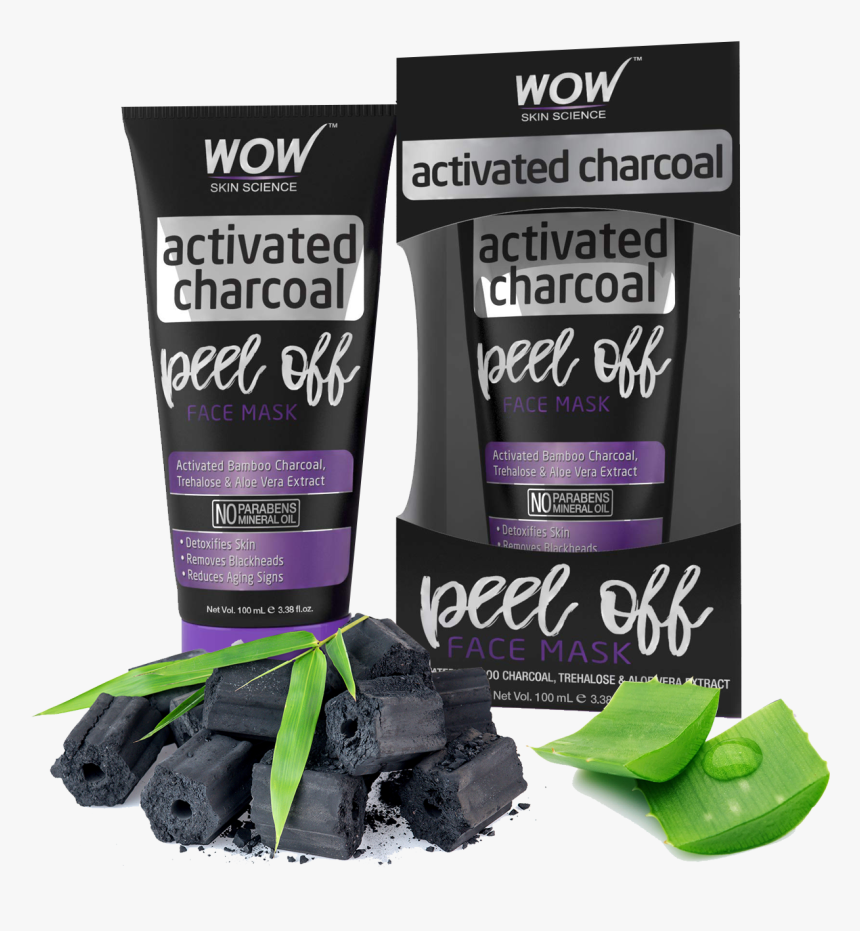No Parabens, No Mineral Oil Suits All Skin Types Including - Wow Activated Charcoal Face Mask, HD Png Download