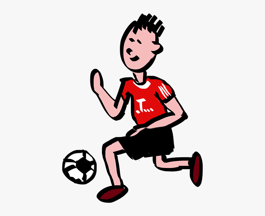 Football, Footballers, Fcb, Kicker, Ball, Cartoon - Football, HD Png Download