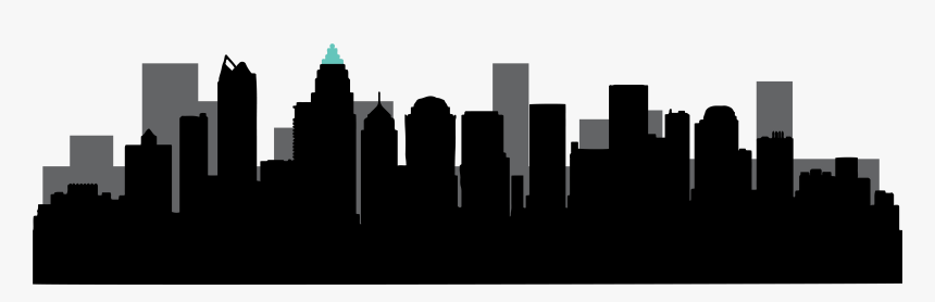 Charlotte Skyline Silhouette Png, Transparent Png